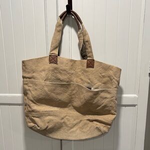 Roost Jute Tan Tote Bag